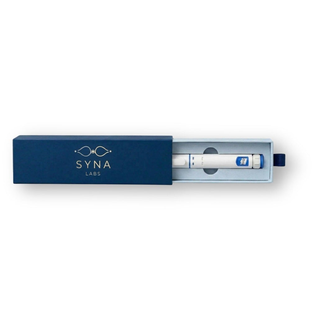Pluma SYNA Labs Retatrutide 20 mg en su estuche, vista frontal